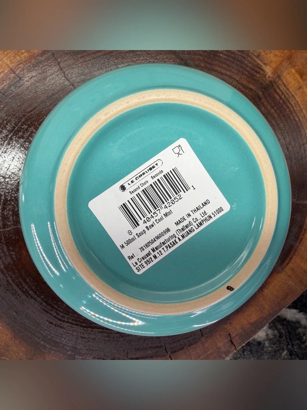 New Le Creuset Cool Mint 500ml Soup Bowl Stoneware Discontinued Rare - Ink Spot